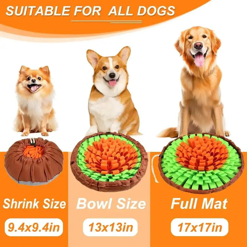 Interactive Snuffle Mat for Pets - For Dogs and Cats, Travel-Friendly, Brain-Boosting Feed Game