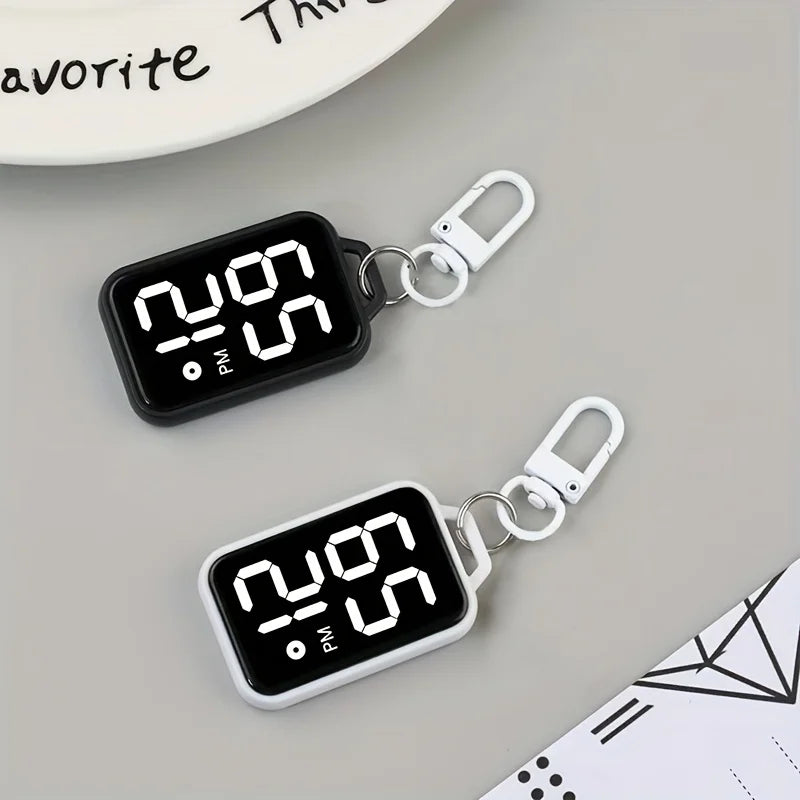 Digital Electronic Watch Keychain - Touch Display Luminous Pendant