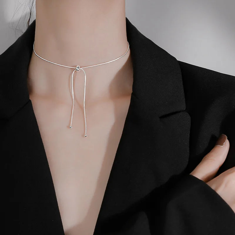 925 Sterling Silver Snake Chain Necklace for Women Elegant Jewelry
