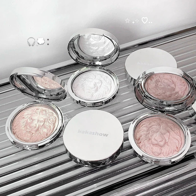 Highlighter Powder Makeup Palette with Glitter & Shimmer - Face Illuminator, Multiple Colors