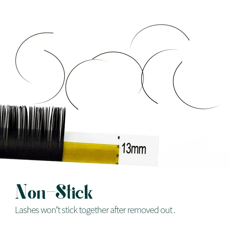 Professional Faux Eyelash Extensions 20 Rows Soft Black Tape for Makeup Artists