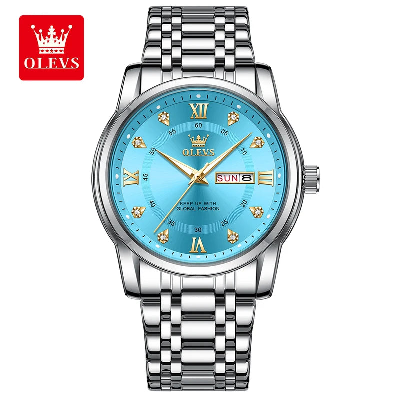 Men's Waterproof Stainless Steel Watch - Casual Original Wristwatch for Men