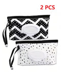Portable Waterproof Baby Wipe Pouch with Flip Cover & Strap Reusable Case