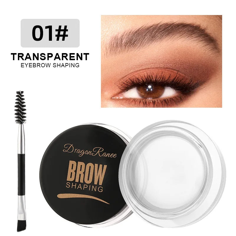 White Bushy Eyebrow Gel with Long-Lasting Setting Pomade & Sculpting Pen