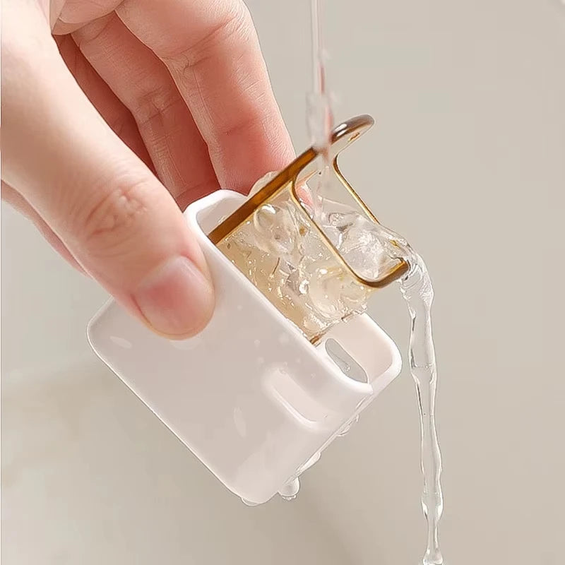 Wall-Mounted Toothbrush Storage Rack Set - Punch-Free Bathroom Organizer, 3 Pack
