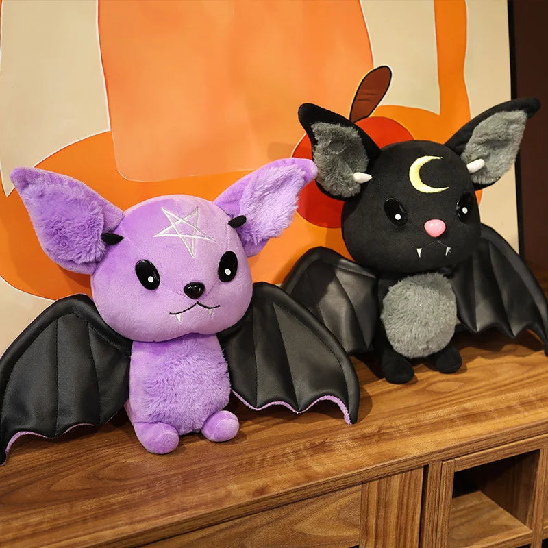 25cm Halloween Plush Demon Bat Toy for Boys and Girls - Soft Cartoon Bat Model for Christmas & Halloween Gifts