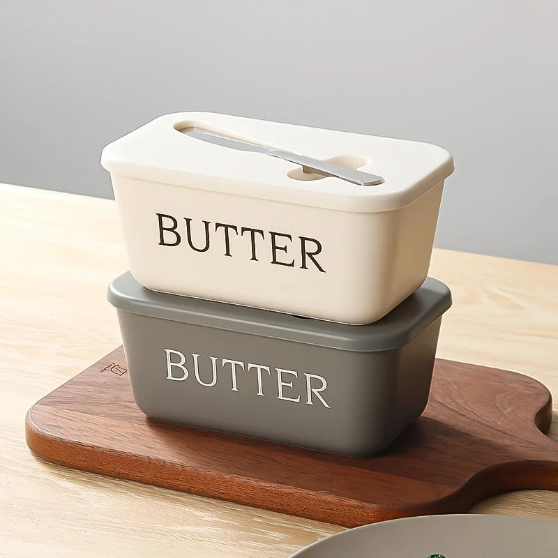 Butter Storage Box with Knife - Sealed Cheese Butter Dish for Tableware