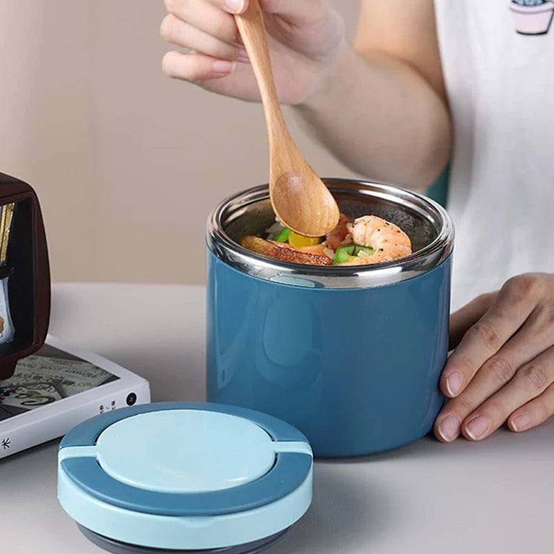 Leakproof Multi-Layer Stainless Steel Bento Lunch Box with Thermos - 630ML or 1000ML