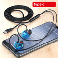 Quad Core 9D Surround Sound Earphones with Noise Reduction In-Ear Headphones for Gaming and Samsung