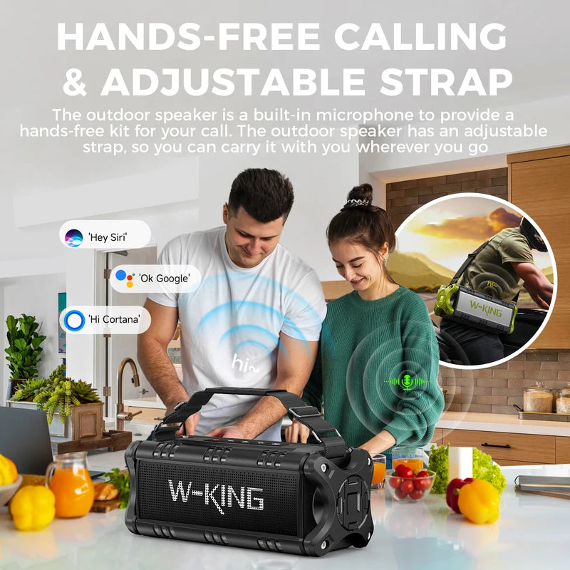 Portable Bluetooth Speaker 50W RMS Waterproof Outdoor Party Box