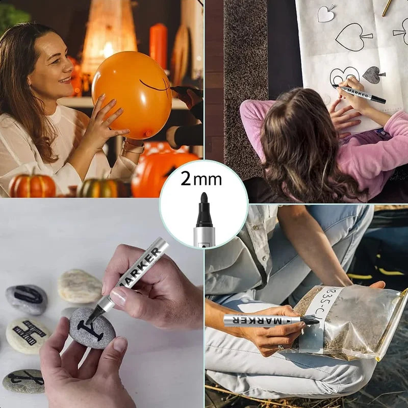 Waterproof Permanent Paint Marker Pen - Quick Drying, Oily Surface Suitable for Tyre and Signature Use