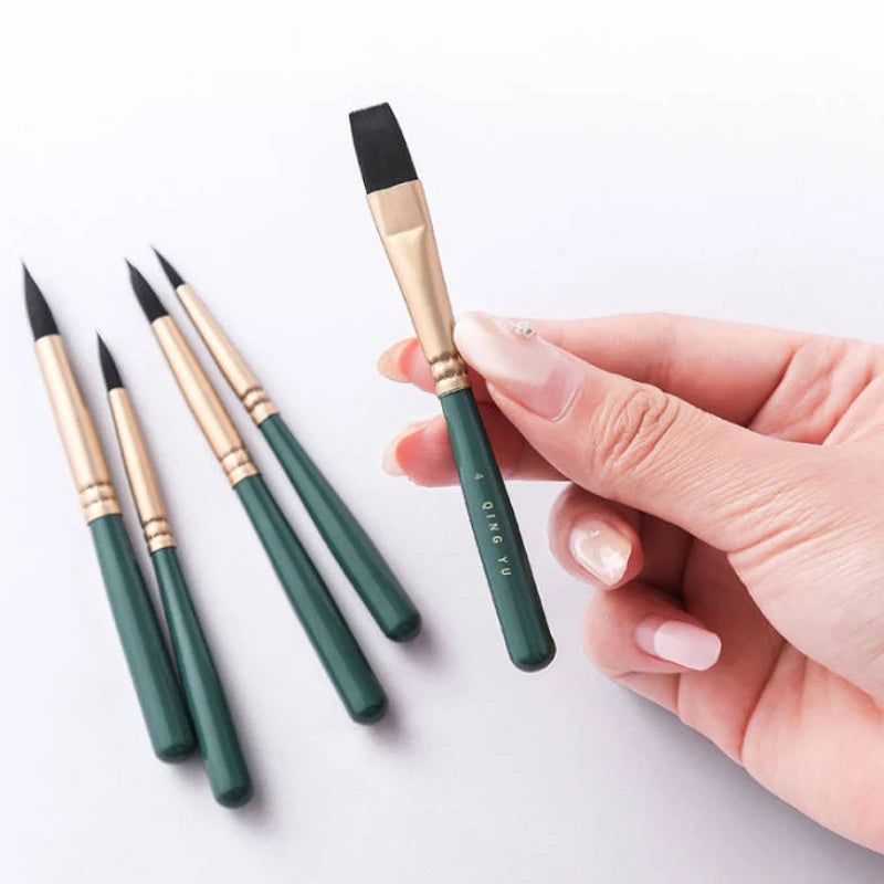 Mini Nylon Travel Paintbrush for Watercolor and Oil Painting - Art & Craft Tool