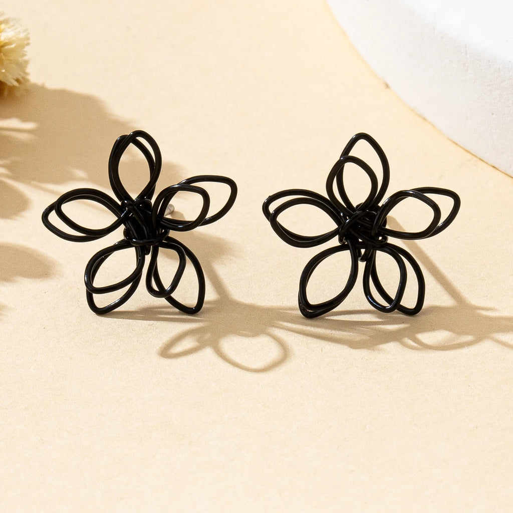 Women's Wire Flower Earrings in Multiple Colors - Daily & Vacation Wear