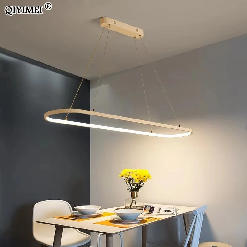 Modern LED Pendant Lighting for Indoor Spaces - Dimmable Ceiling Lamp with Remote Control