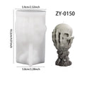 Halloween Skull Candle Silicone Mold Set for Resin & Plaster Crafts