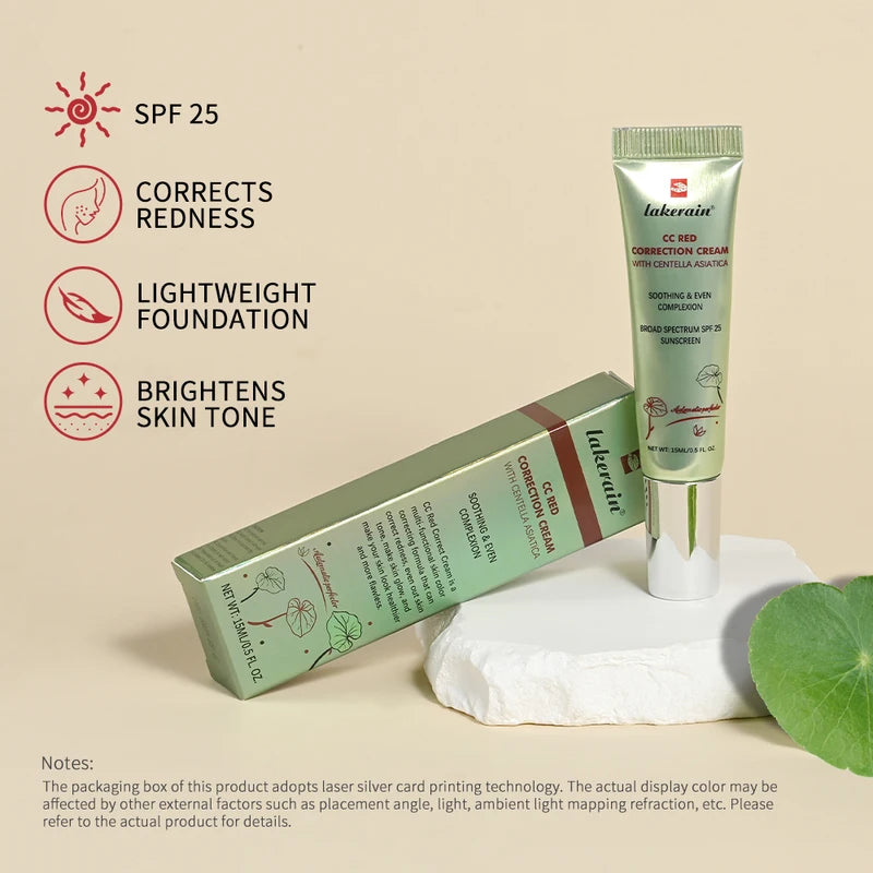 High Coverage CC Cream Foundation - Hydrating Liquid Face Makeup with Color Change