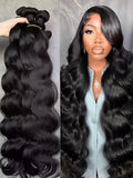 Brazilian Remy Body Wave Hair Extensions 3-4 Bundles Wavy Unprocessed Human Hair