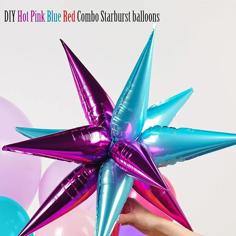 Kpop Music Hunter Birthday Decorations Party Supplies Pink Purple Teal Yellow Guitar Notes Star Disco Balloons