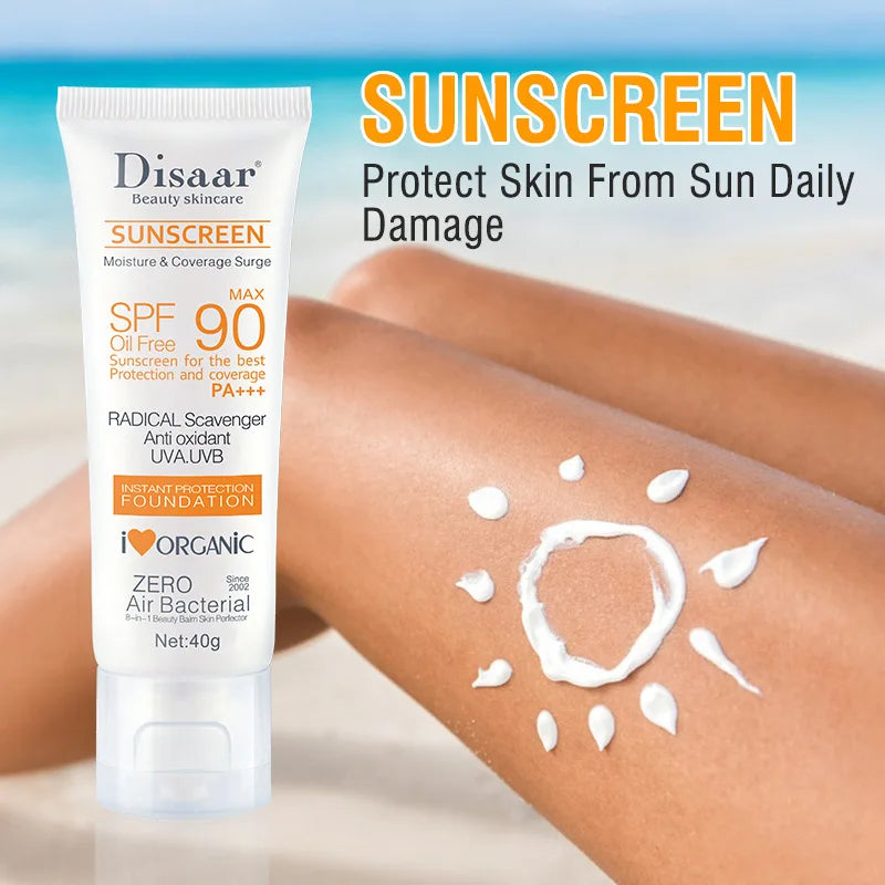 SPF 90+ Waterproof Sunscreen for Face & Body - Anti-Aging Sunblock Cream