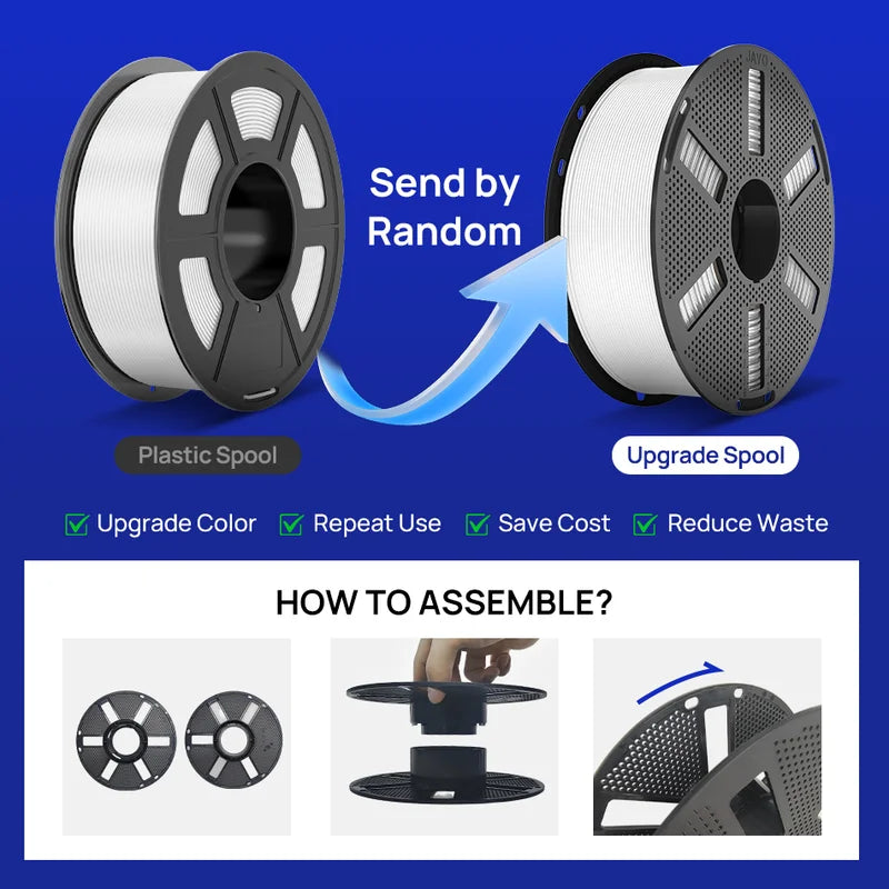 PETG 3D Printer Filament - No Bubbles, Non-Toxic, 1.75mm, 5.5kg Roll