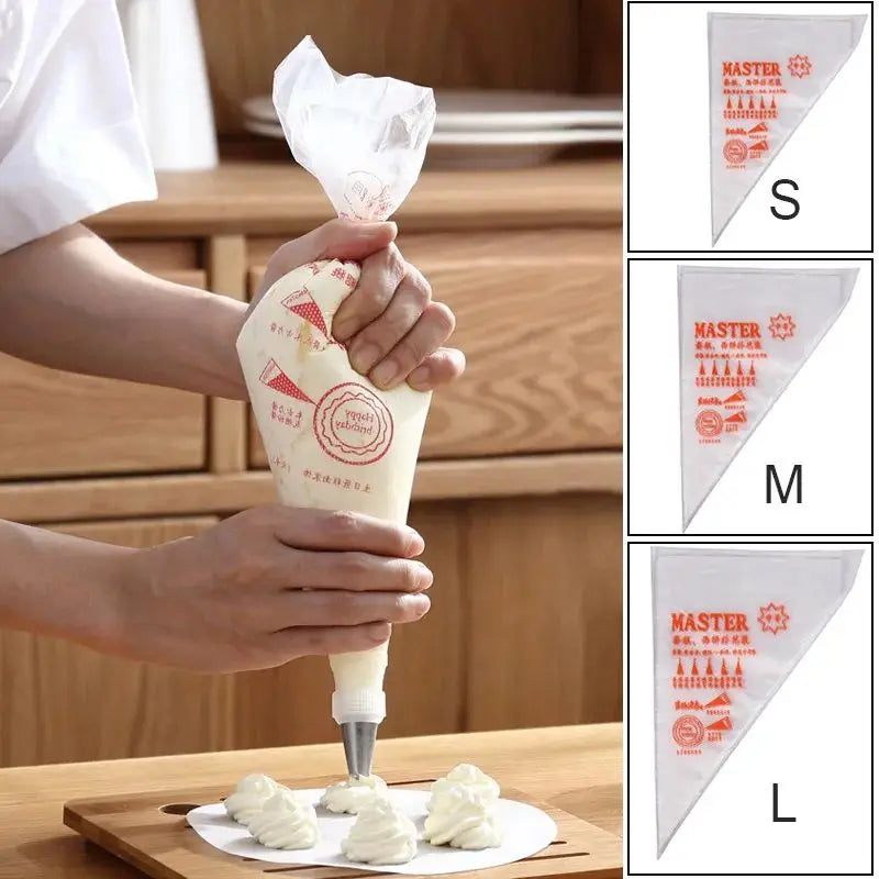 Disposable Piping Bags Kit for Cake Decorating Baking Fondant Pastry Cream 20/50/100Pcs