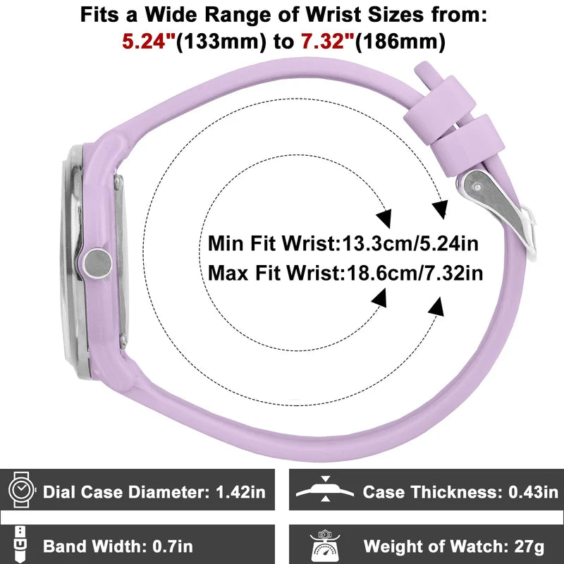 Kids Watch for Girls and Boys Learning Time Waterproof Analog Watch for Children 8-18
