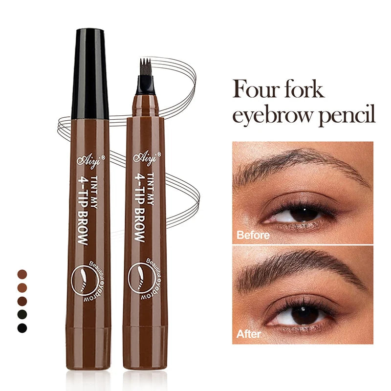 Waterproof Microblading Eyebrow Pencil Set - Natural Long-Lasting Finish, 5 Colors