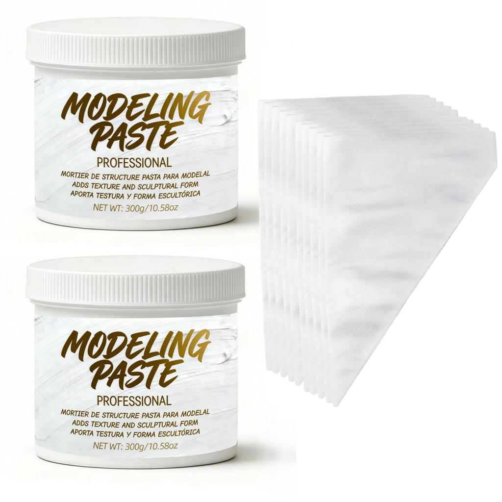 300g Textured Modeling Paste for Artists - Quick-Dry, No-Crack Acrylic Medium