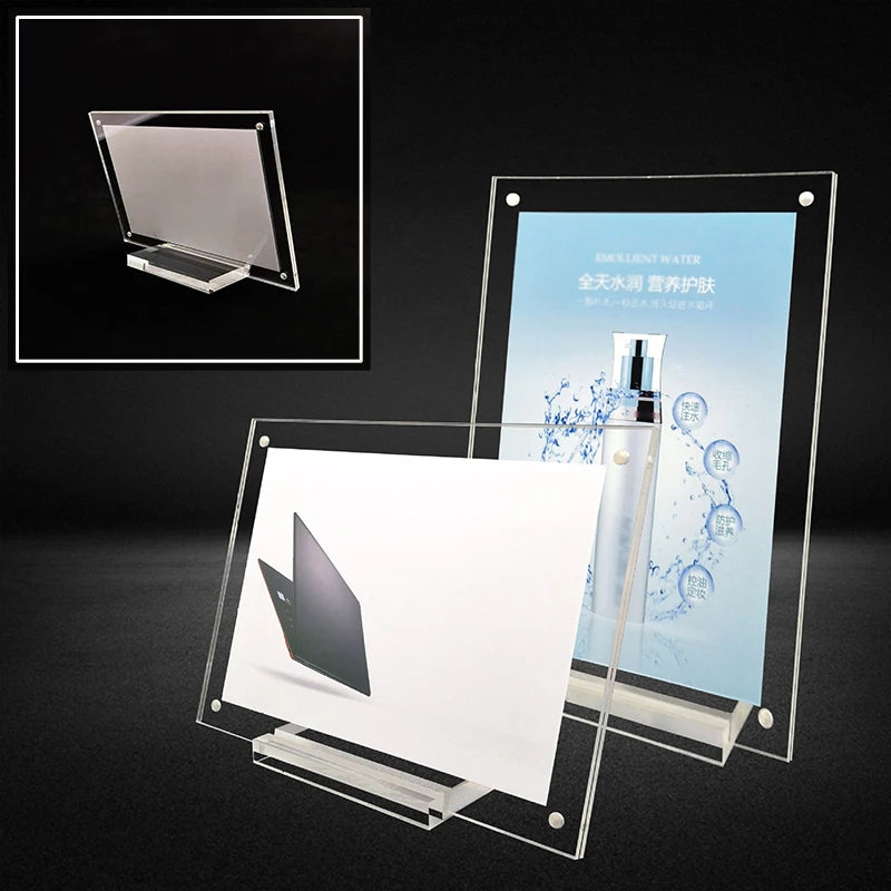 Acrylic Desktop Photo Frame Display Stand for Certificates and Posters