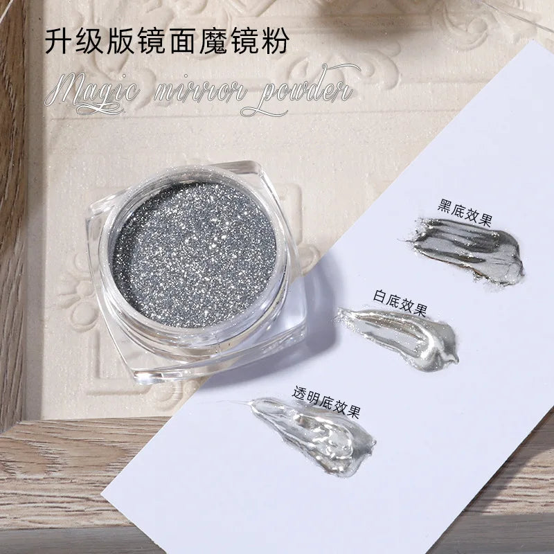 Luxury Gold Mirror Powder Nail Art Glitter Set - Metallic Chrome Pigments for UV Gel Polish & Manicure