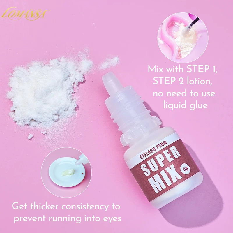 Eyelash Perm Solution Mix Powder for Lash Lift - 5g Super Mix Keratin Viscosity Enhancer