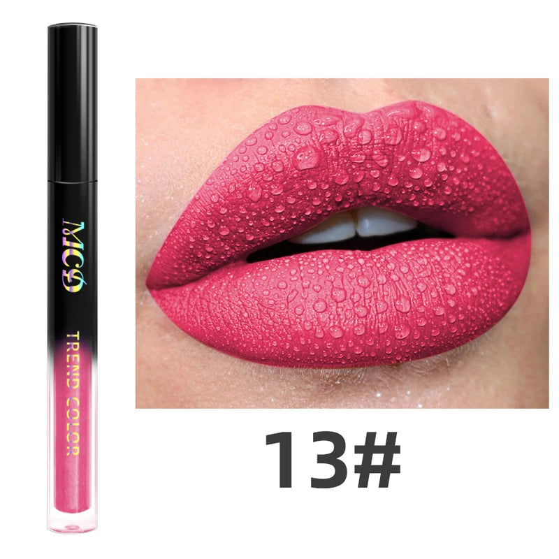 Matte Waterproof Lip Gloss Liquid Lipstick - 19 Colors, Nude to Bold Shades