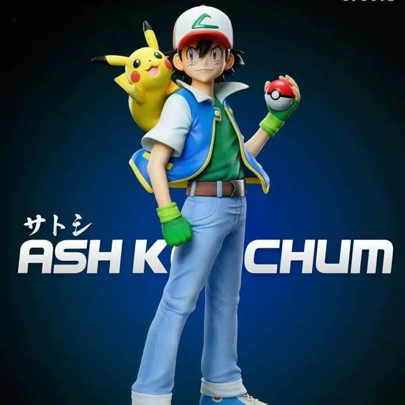 Anime Action Figure 18cm Ash Ketchum PVC Model Collectible Toy for Room & Desk Decor