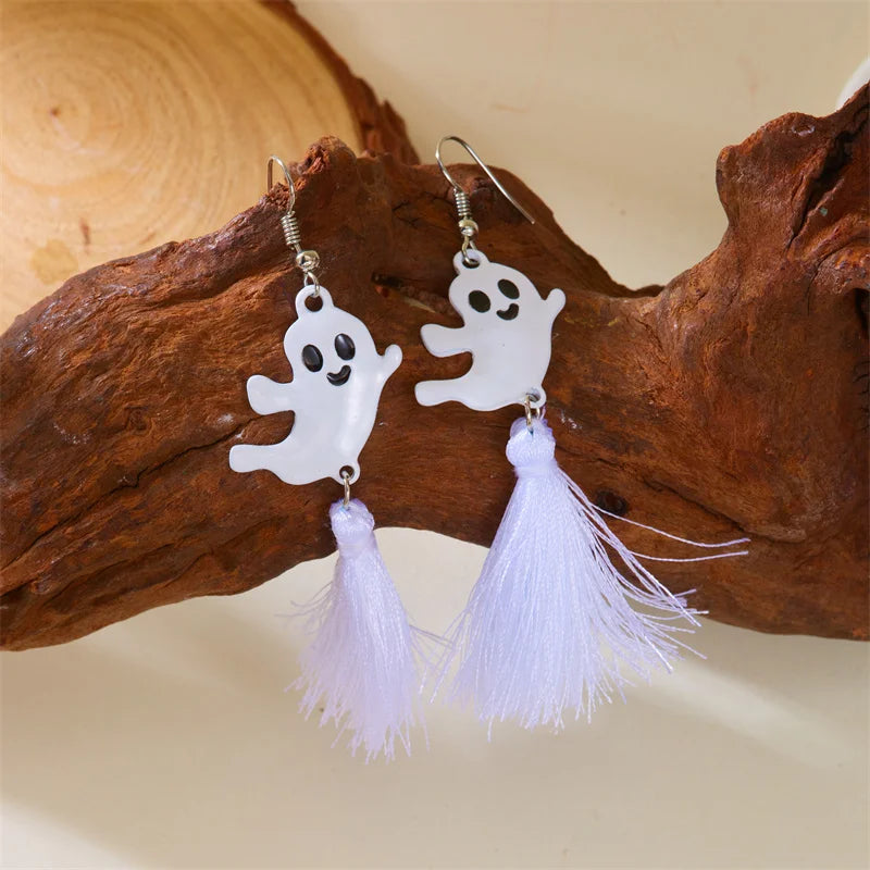 Halloween Ghost Earrings Cartoon Luminous Stud Earrings for Women Party Jewelry