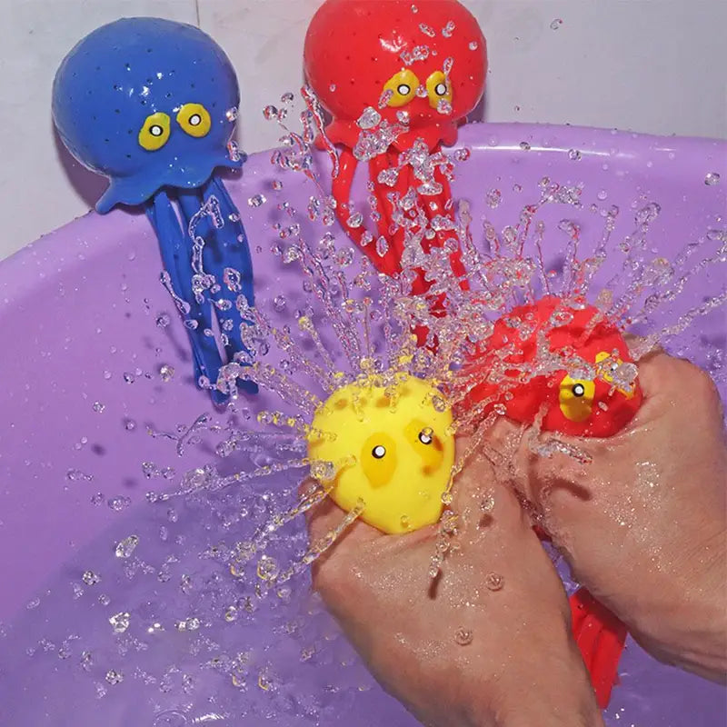Baby Bath Toys Sponge Water Absorbing Octopus for Children - Stress Relief & Summer Water Play