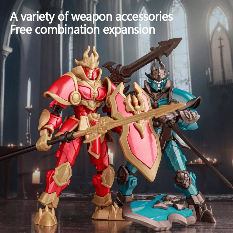 Lucky 13 Movable Joint Doll King Arthur Lich King Knight Robot Model Toy for Boys