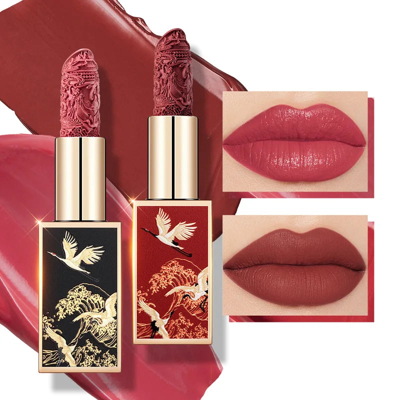 Matte Lipstick 2-Pack Set Long Lasting 24H Hydrating Lipsticks with Vitamin E