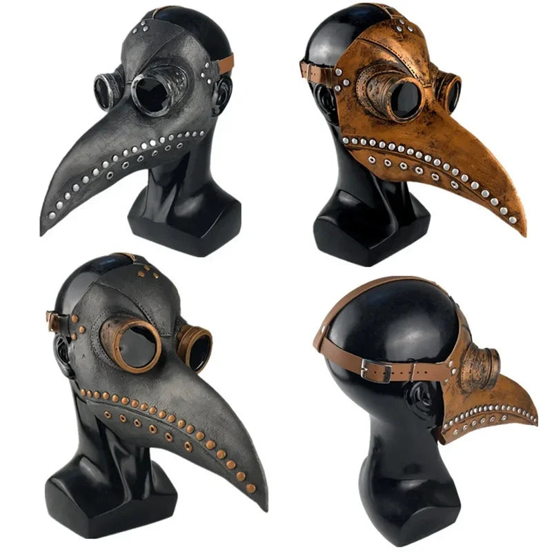 Halloween Plague Doctor Bird Mask Long Beak Cosplay Steampunk Latex Costume Prop