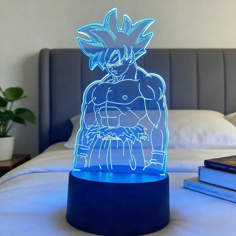 3D Son Goku Vegeta Anime Night Light - Dragon Ball Z Desk Lamp Gift for Kids & Fans