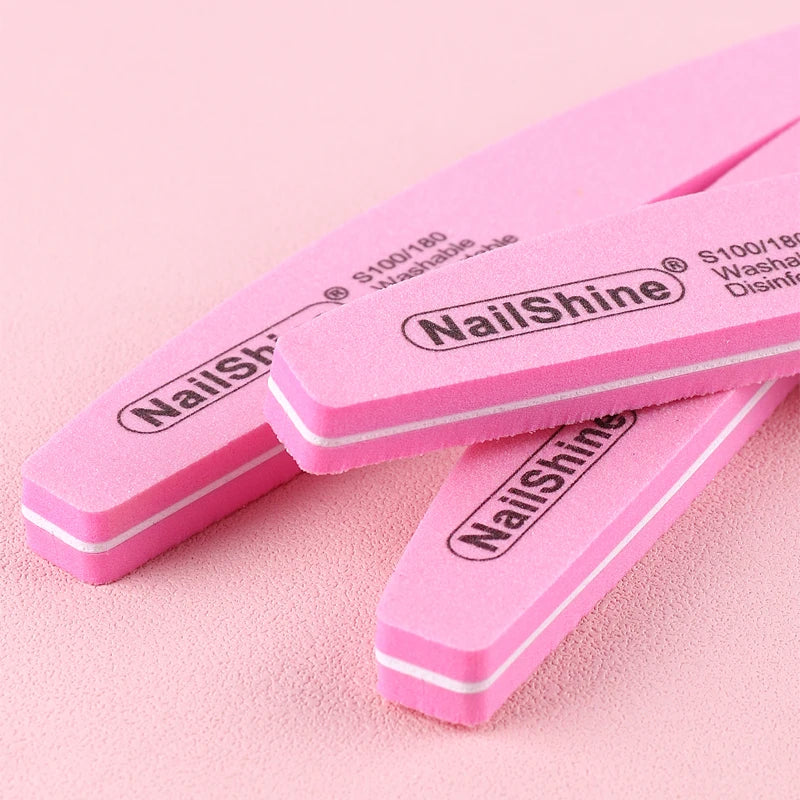 60Pcs Nail Files Sponge Buffer Blocks Double Side 100/180 Grit for Manicure & Pedicure