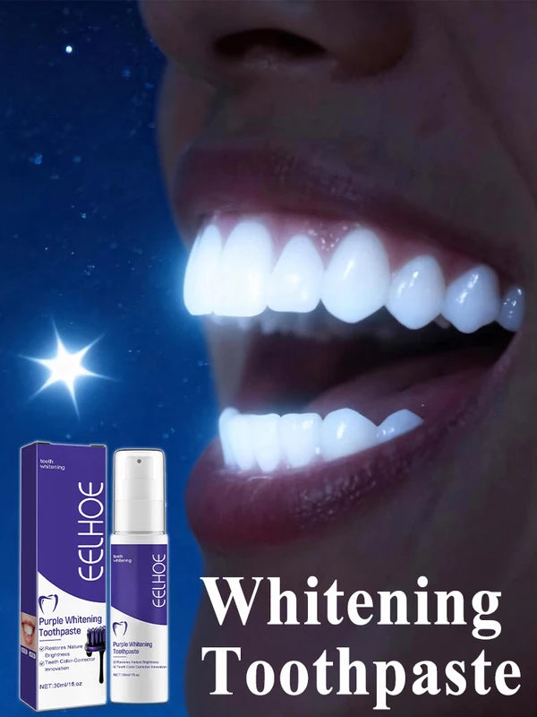 Purple Whitening Toothpaste for Brightening and Fresh Breath - Daily Oral Care
