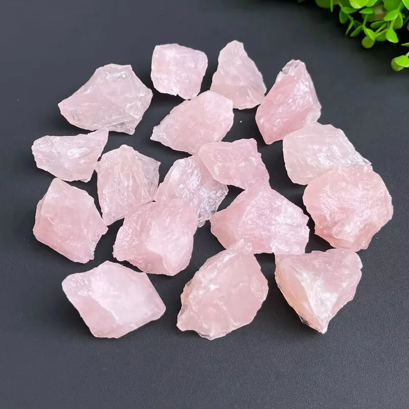Natural Raw Crystal Stones for Healing & Meditation - Rose Quartz & Quartz Varieties