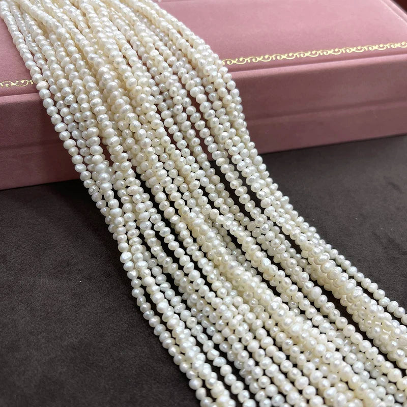 Natural 2-3mm Freshwater Pearl Beads for Jewelry Making Loose Beads - White & Colors