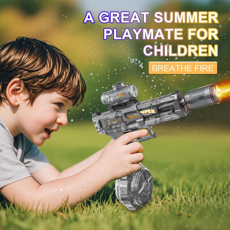 Electric Water Gun Automatic Squirt Blaster for Summer Outdoor Play - Kids & Adults