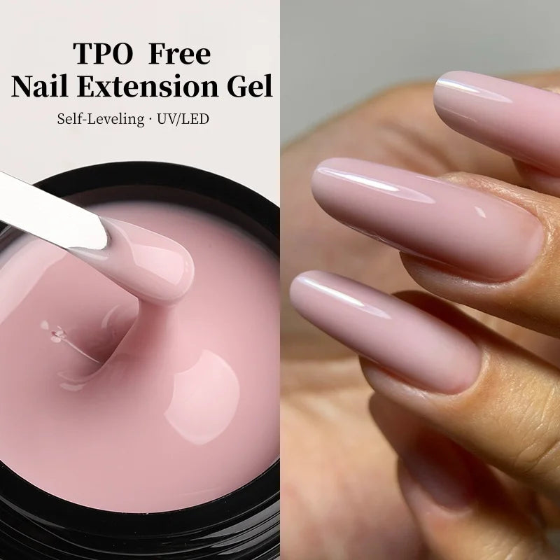 50ml Self-Leveling Builder Nail Gel for Extensions UV LED Safe TPO Free