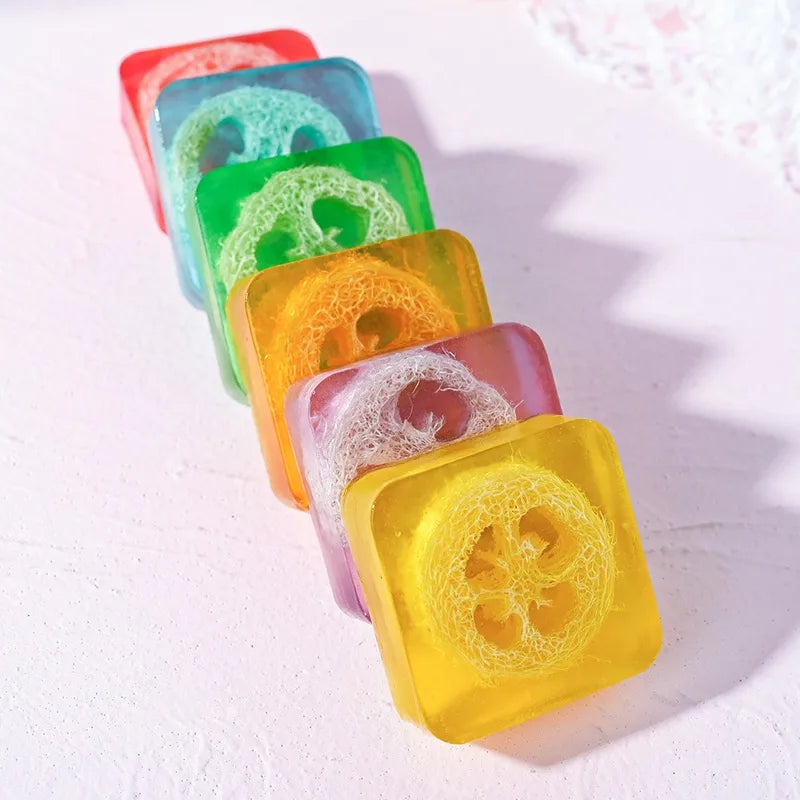 Lemon Oil and Loofah Soap - Natural Organic Facial Cleansing & Whitening