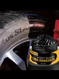 Black Shiny Tire Wax - Durable Long-Lasting Tire Protection & Repair with Sponge