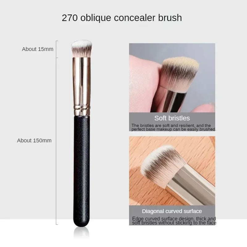 Makeup Brush Set - Face Powder Foundation Concealer Blush Tools with Multiple Handle Colors