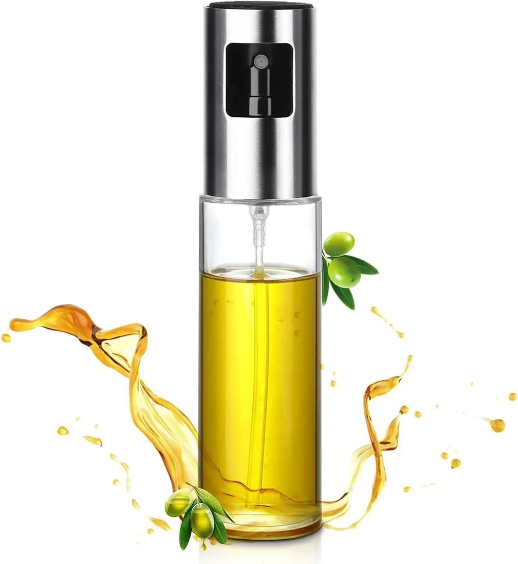 Oil Dispenser 100ml Stainless Steel & Glass Drop-Resistant Salad Vinegar Air Fryer