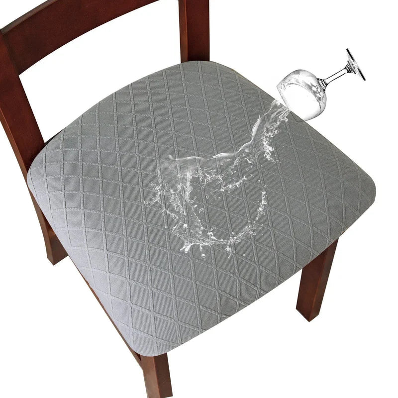 Waterproof Chair Seat Cover Protects Upholstered Dining Chairs Washable Elastic Cushion